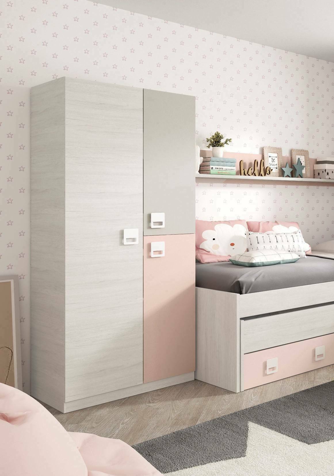 Garde-robe 3 portes Manchester, Armoire pour chambre, Armoire 3 ...