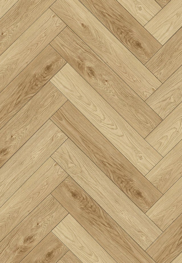 Mexen Anniston panneaux vinyles en chevron 635 x 127 mm SPC 6,5 mm, sous-couche IPEX 1,5 mm, 4 V-Joint, Chêne - F1171-0635-127-?