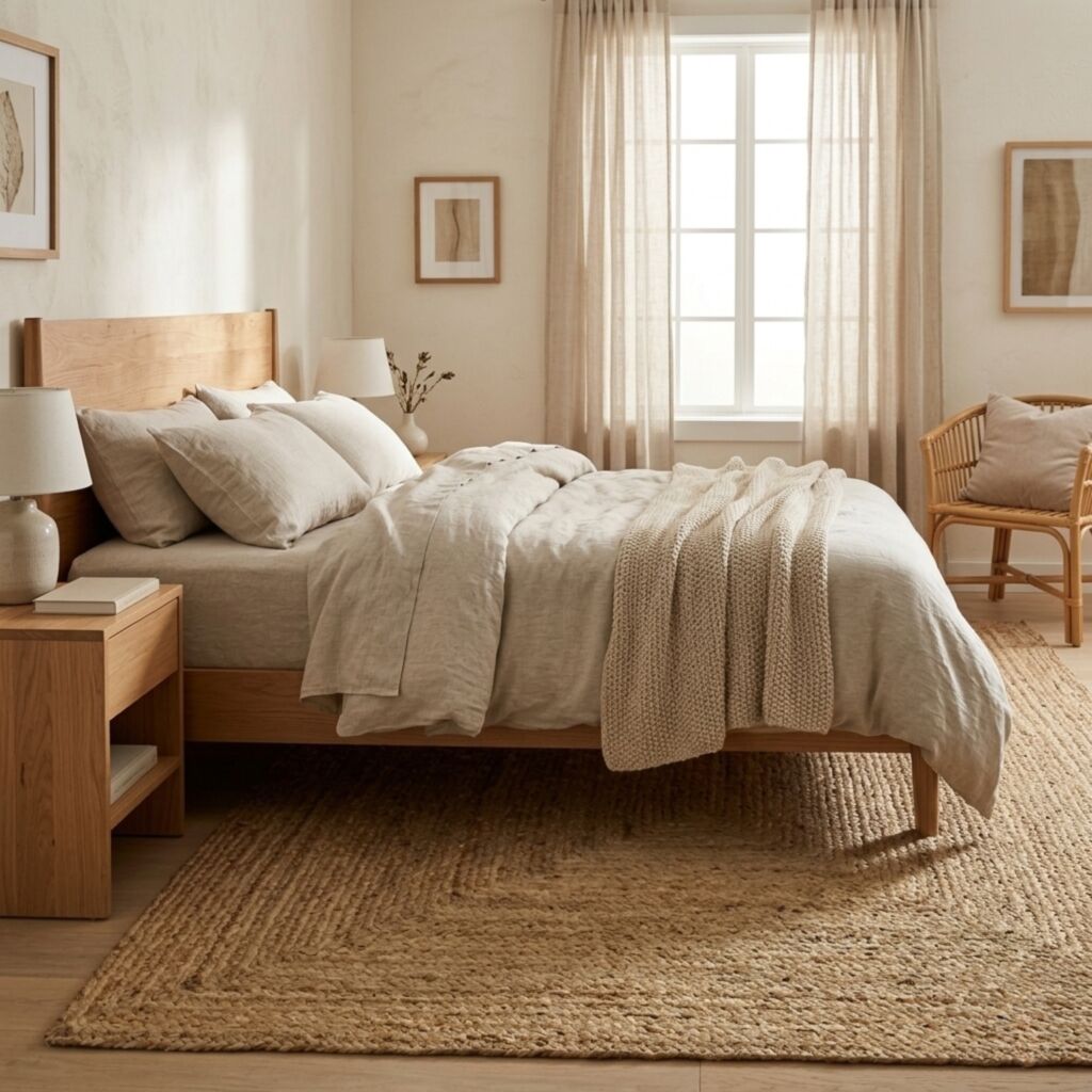Tapis en jute tressé naturel artisanal 160x230 - style bohème - 6