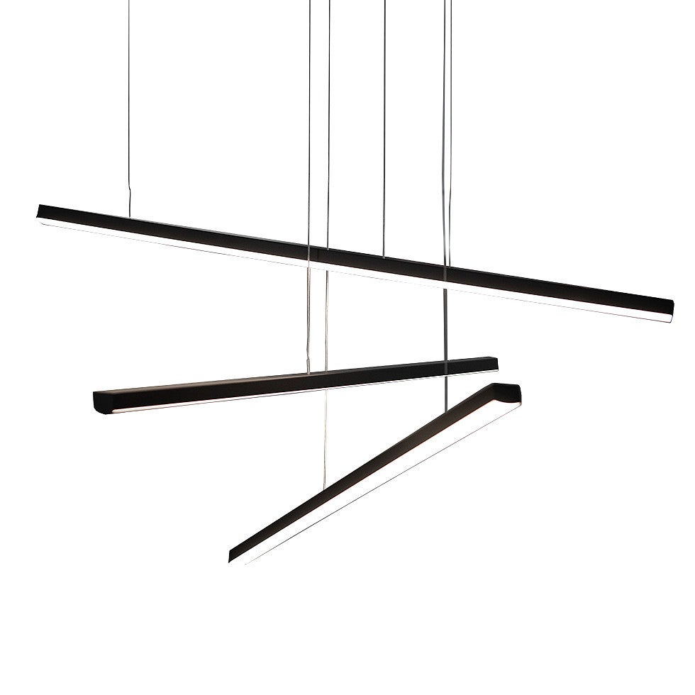 Lampa wisząca Trio czarna LED 36W 3000K 2200lm nowoczesna wym: 150 x 100 x 3,6 cm metal Maxlight