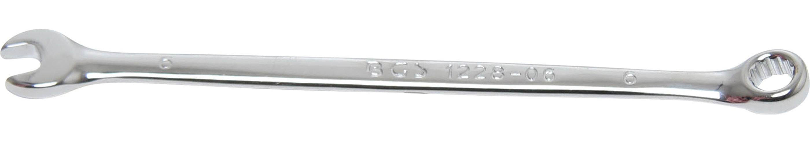 BGS Klucz płasko-oczkowy, bardzo długi SW 6 mm - 1228-6