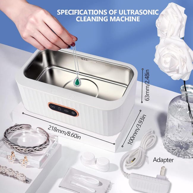 Pulitore Ultrasuoni, Pulitore Ultrasuoni Occhiali 45 4 Modalità, Pulitore Ultrasuoni Da 400 Ml, Pulitore Ultrasuoni Acciaio Inossidabile Per Gioielli | Leroy Merlin