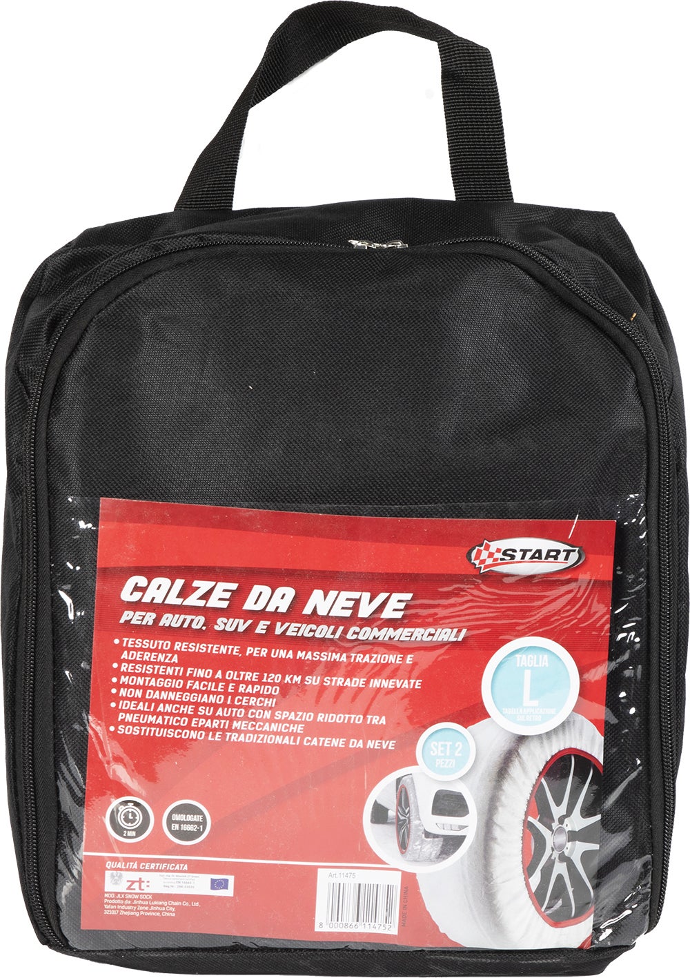 Calze da neve Taglia L adatte per auto SUV e veicoli commerciali non danneggiano i cerchi e facili da montare - 2