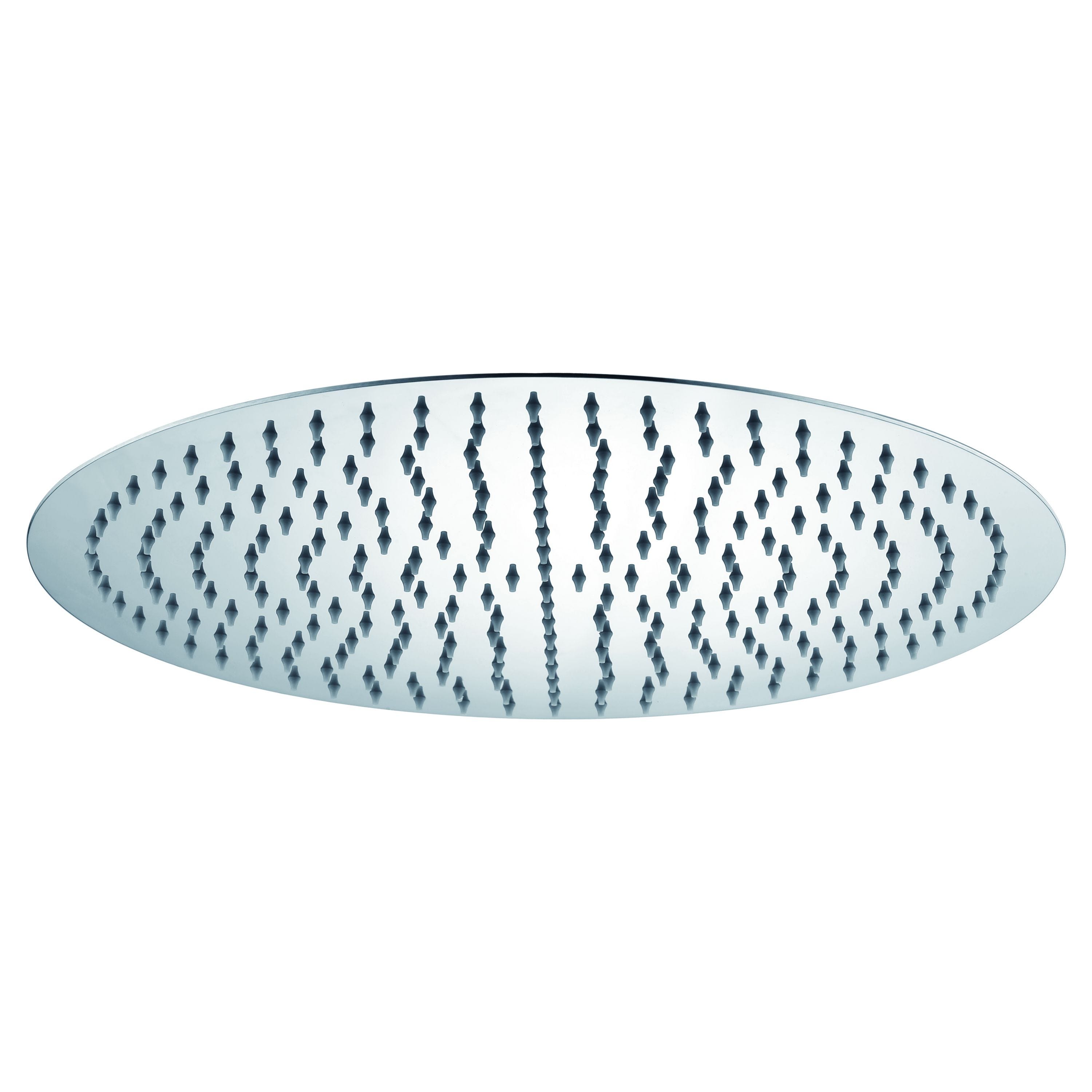 SANTUO Soffione Doccia Autopulente In Acciaio Inox 304 Con Ugelli Silicone - Quadrato 25x5x5 Cm