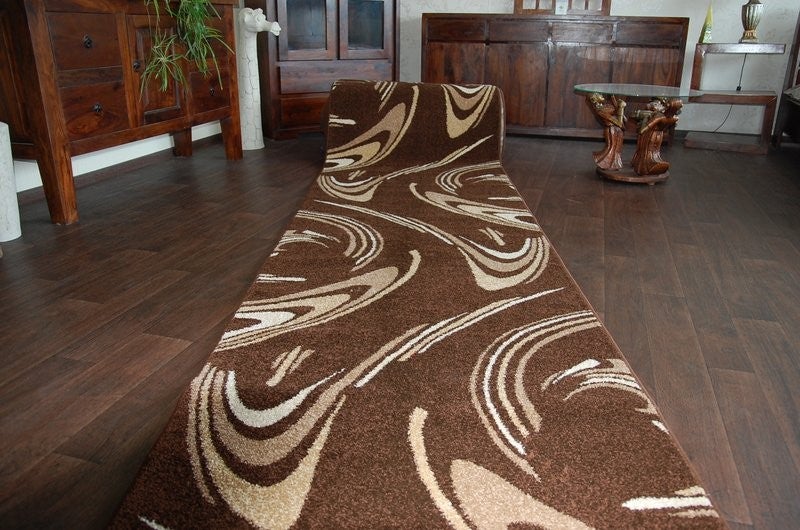 Tapis de couloir KARMEL FRYZ - CAFÉ marron 100 cm 100x730 cm - 4