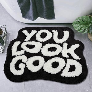 Tapis De Douche Antidérapant 80x80cm - Avec Ventouses - Lavable Machine - Sans BPA Et Anti-Moisissure