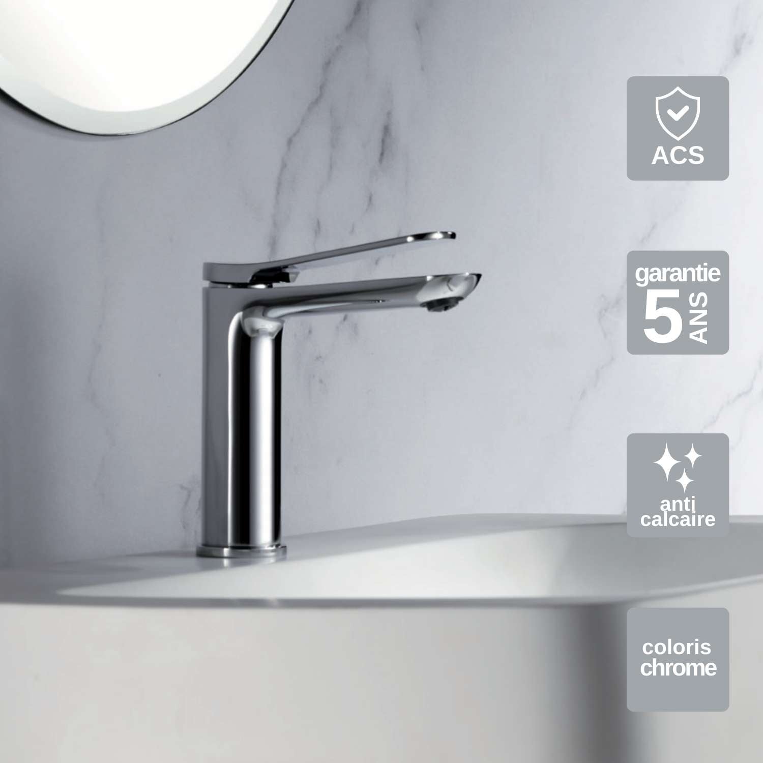 Ibergrif M11059B Mitigeur Lavabo Bec Bas Noir - Robinet Salle De Bain Laiton Avec Installation Complète