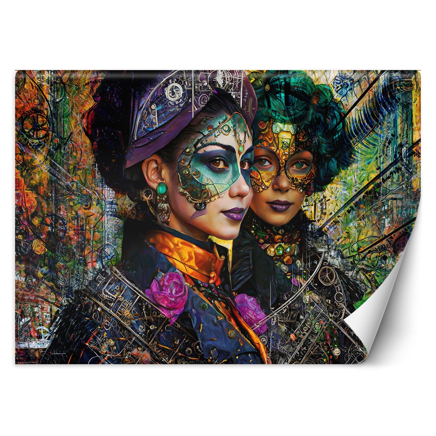 Fototapeta, Kobieta Karnawał Abstrakcja 100x70