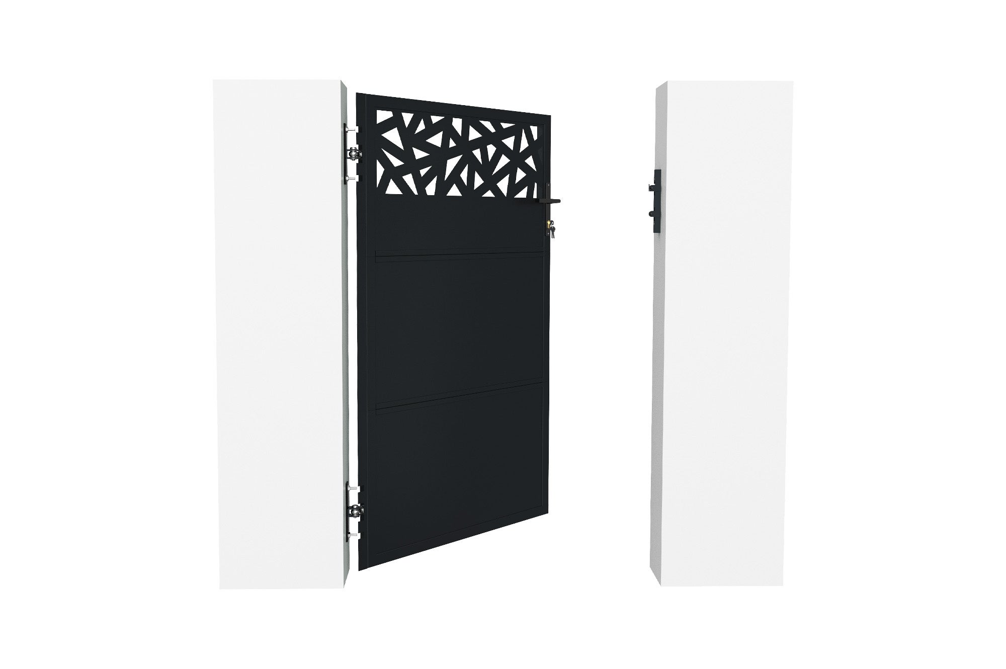 Portillon NALI RUIVO 1m H.160cm Acier Noir mat - 4