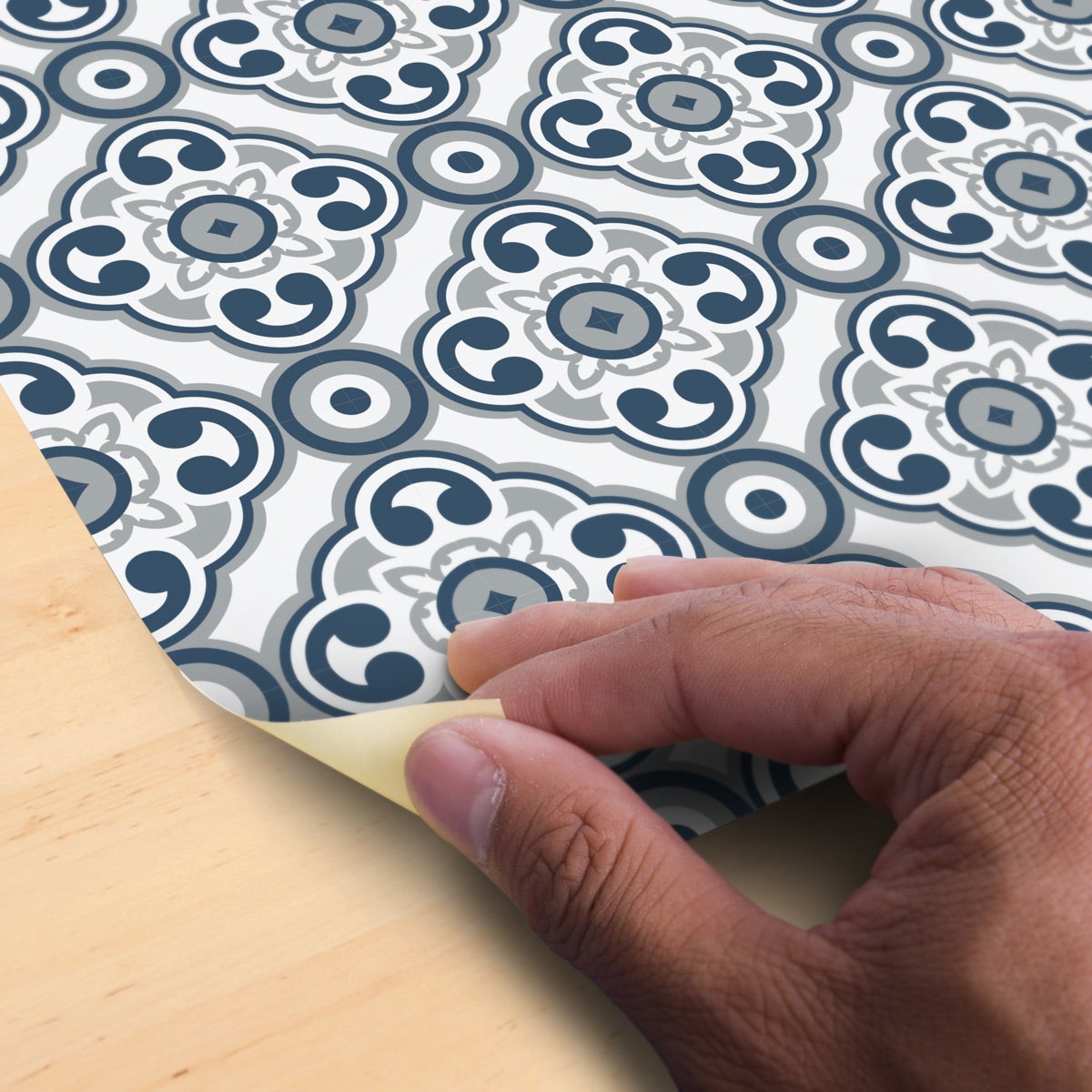 Stickers Sol Anti-dérapant avec Protection - CARRELAGES SOL LINO - 1 sticker de 60x100cm - 4