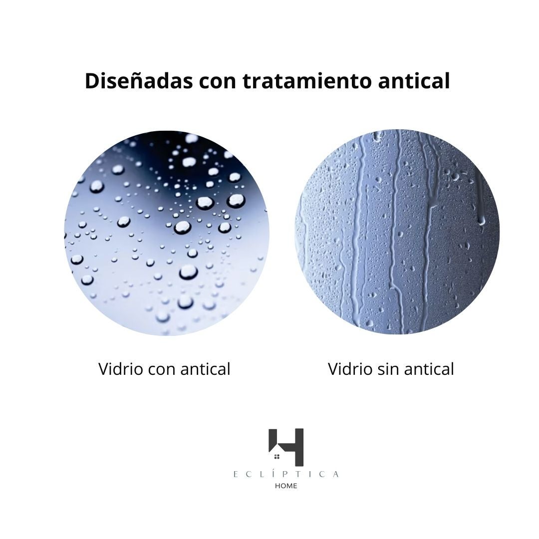 Mampara de Ducha Fija 90x200 cm Negro Mate con Cristal Templado 8 mm y Tratamiento Antical para Baños Modernos - 7