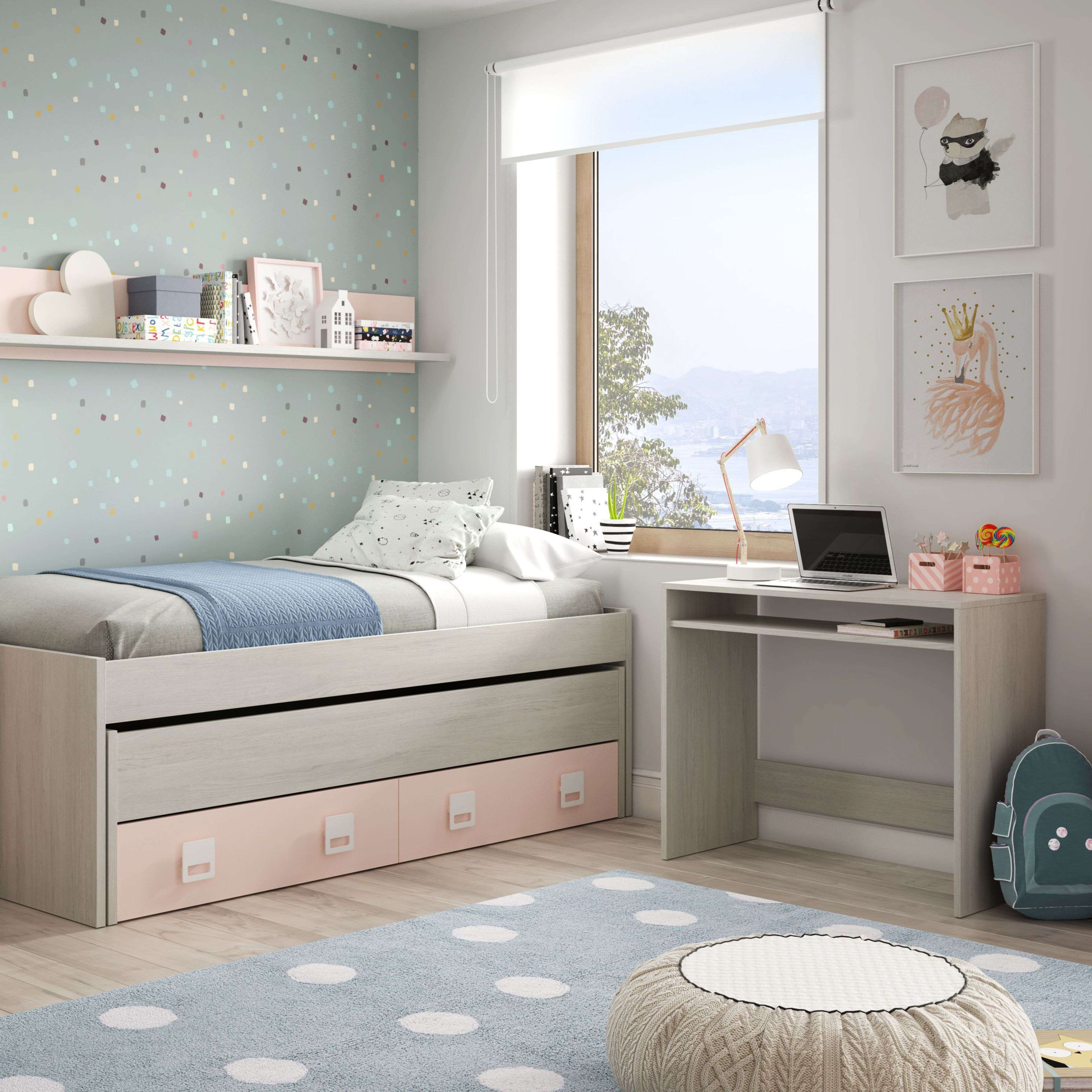 Bureau Studio Blanc Effet Bois Design Moderne 79x43xh78 Cm Fixe - 7