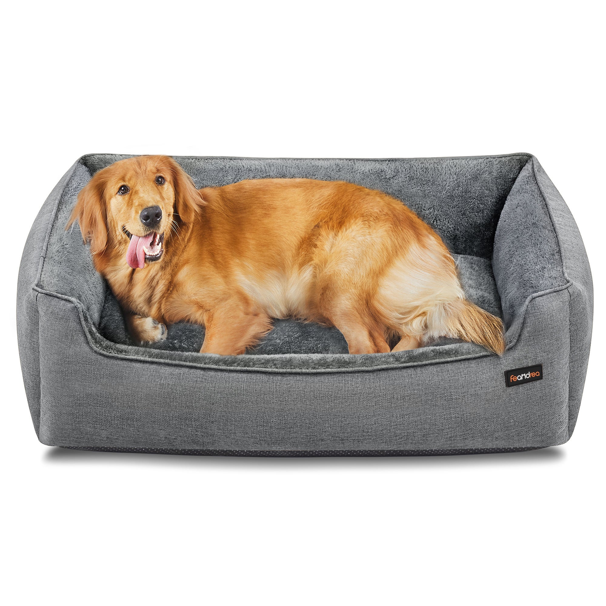 Feandrea Cama Para Perros, Sofá De Lino, Bordes Elevados, Fondo Antideslizante, Funda Extraíble, Xl, 110 X 75 X 27 Cm, Regalo De Navidad Gris , Leroy Merlin