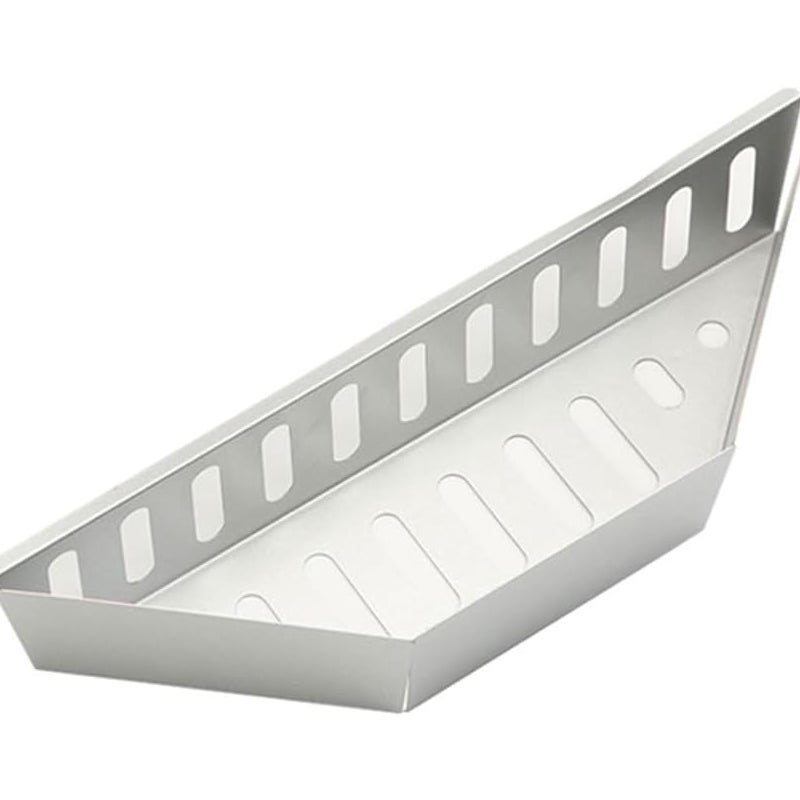 Koszyk na węgiel drzewny, grubość 0,8 mm, 37,4 x 10,7 x 7,2 cm, 1 sztuka, stal ocynkowana, kolor stalowy, do grillowania na świeżym powietrzu