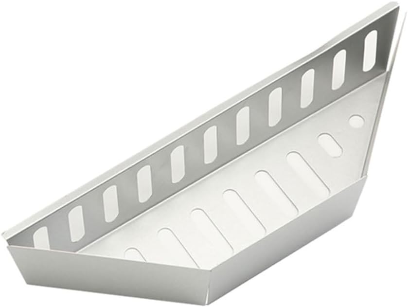 Koszyk na węgiel drzewny, grubość 0,8 mm, 37,4 x 10,7 x 7,2 cm, 1 sztuka, stal ocynkowana, kolor stalowy, do grillowania na świeżym powietrzu