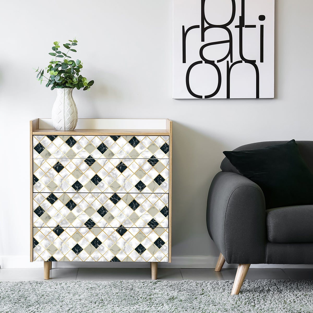 Adesivo scandinavo per mobili alperen - Sticker adesivo - adesivi murali - 40x60cm - 4