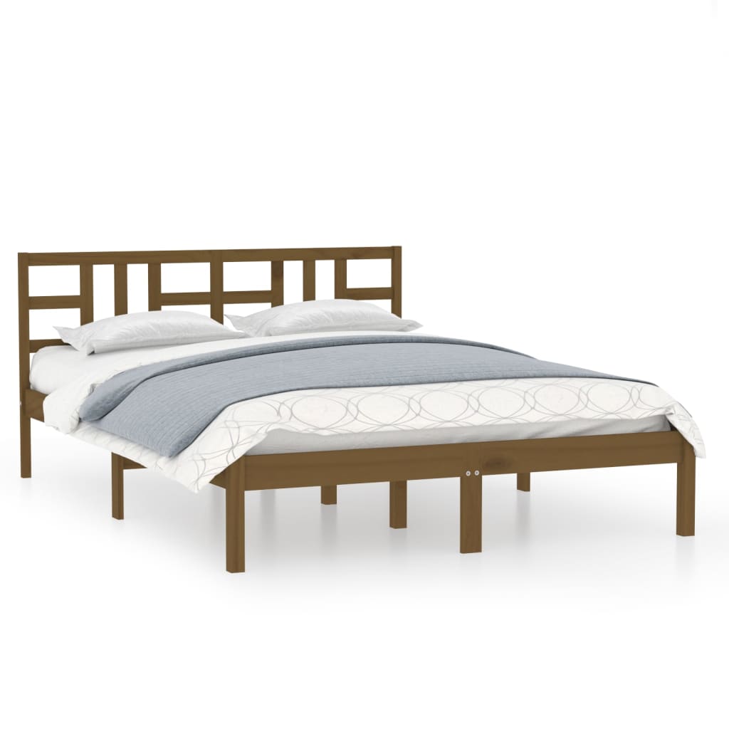 Maison Exclusive - Estrutura de cama 200x200 cm madeira maciça castanho mel - 2