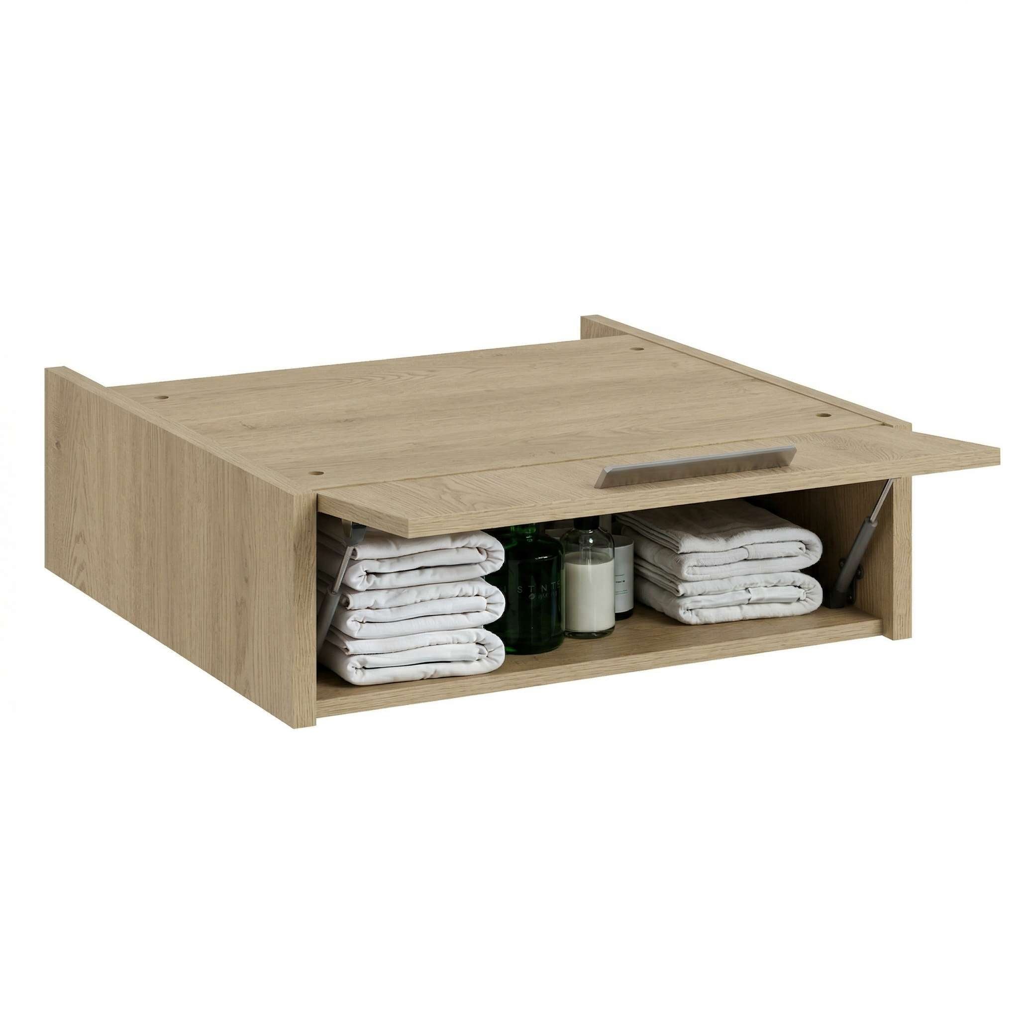 Mueble columna lavadora secadora con mueble alto T-BATH 67,2x208cm roble esp.22 mm - 8