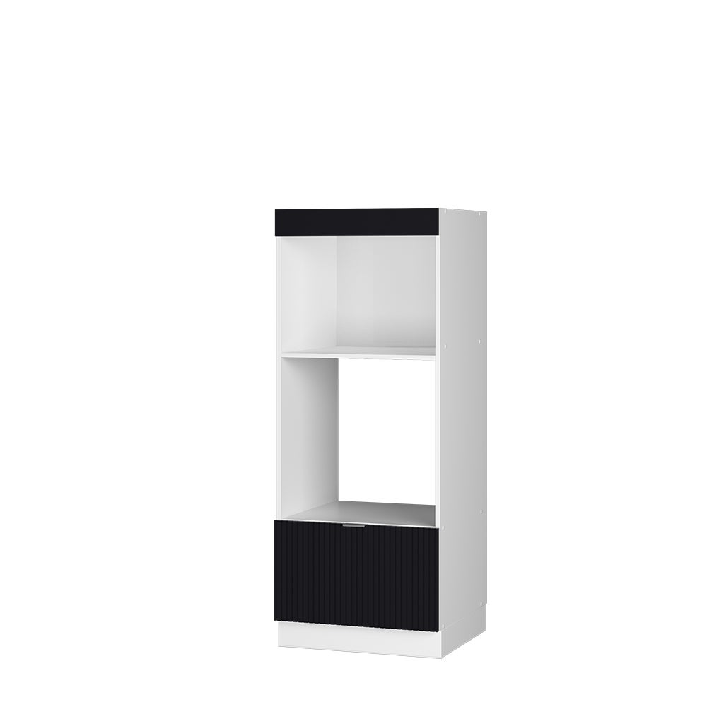 Vicco Szafka do mikrofalówki Fame-Line, Czarne paski, 60 cm otwarty