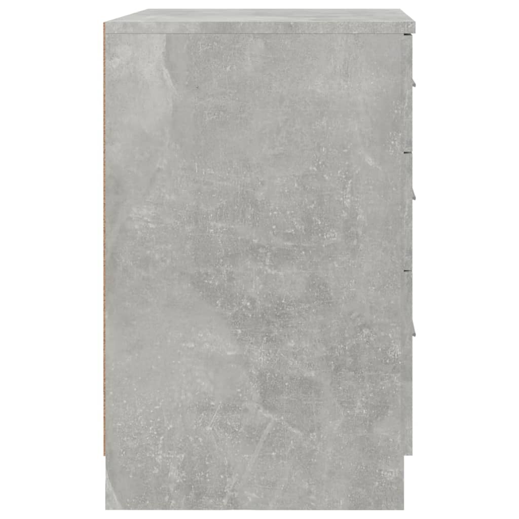 Maison Exclusive - Mesita de noche madera contrachapada gris hormigón 40x40x63 cm - 7