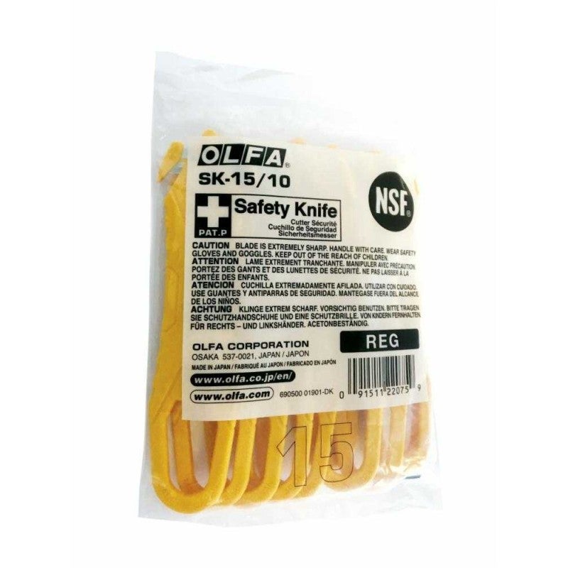 Cutter de securite jetable a lame dissimulee SK-15/10 Sachet de 10 ...