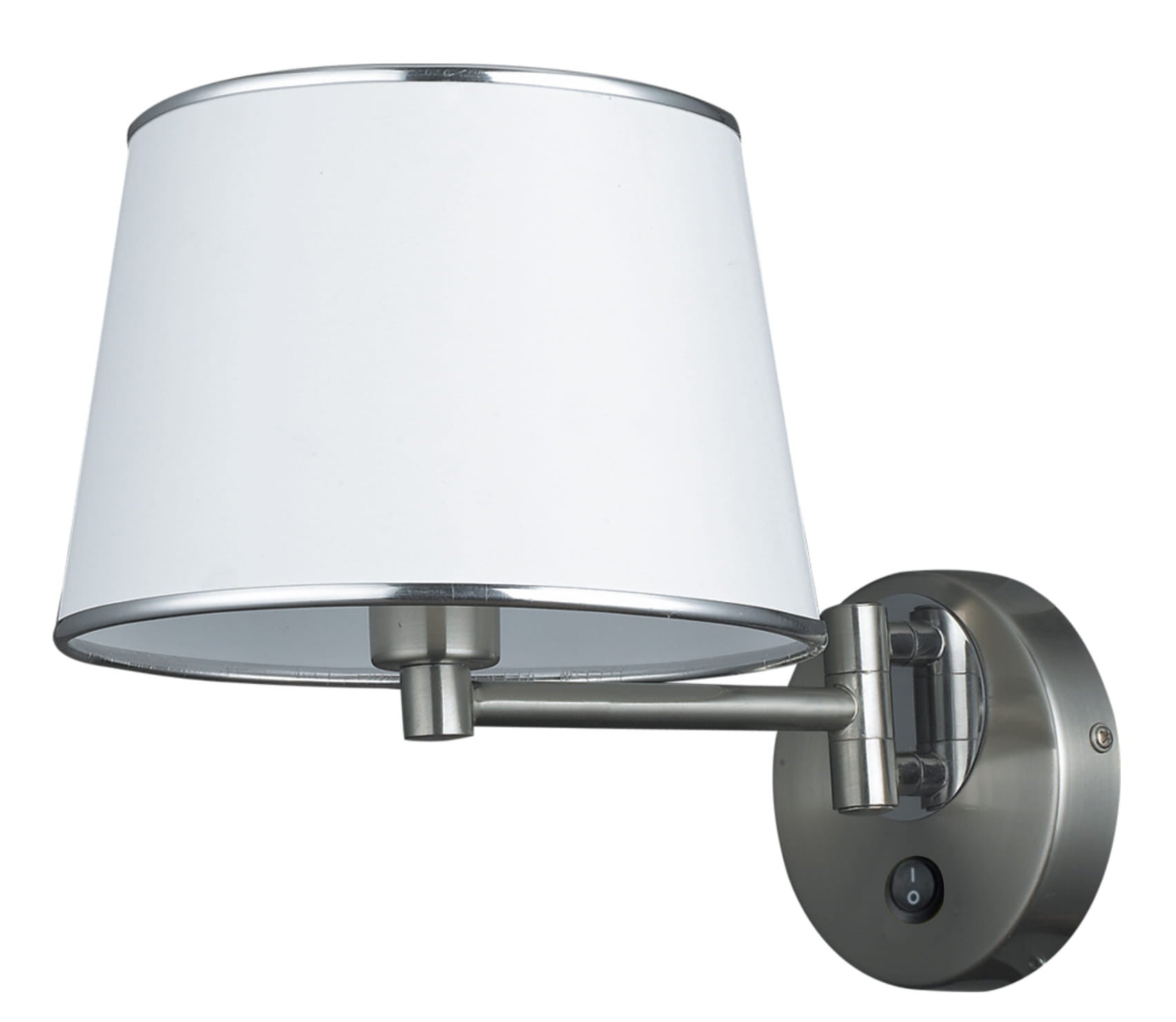 Kinkiet ścienny Ibis biało-srebrny-chromowany 1xE14x40W wym: 25 x 20 x 29 cm tkanina IP20 Candellux