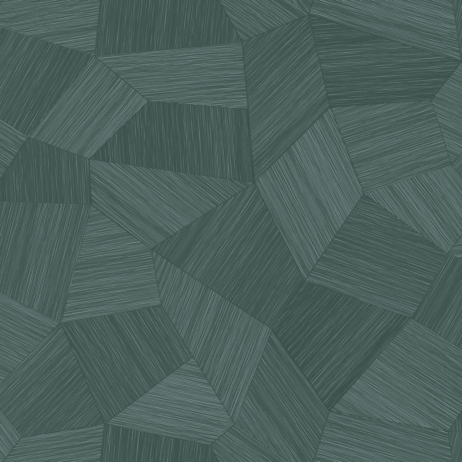 Papel de parede não tecido de textura ecológica gráfico 3D verde petróleo - 53 cm x 10.05 m - Origin Wallcoverings - 8