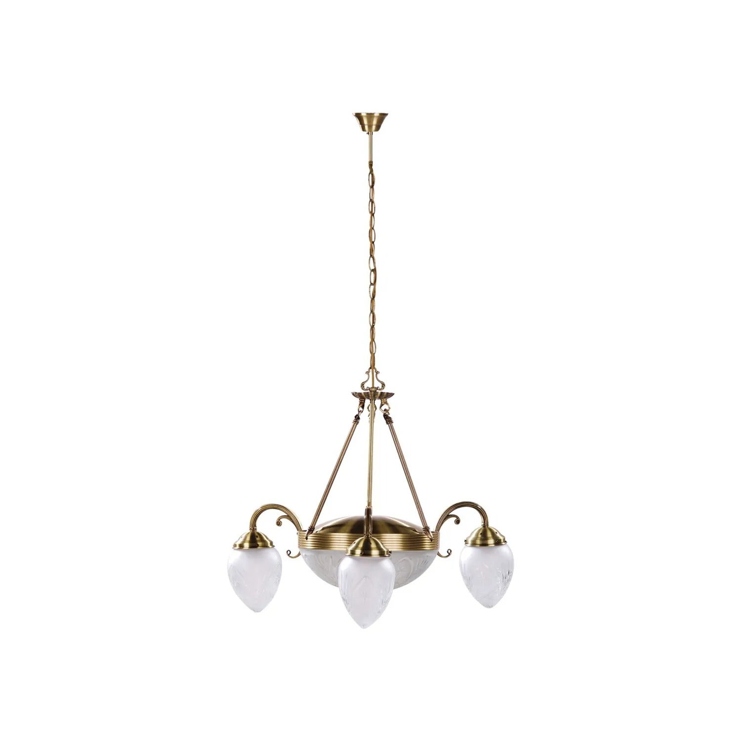 Żyrandol Annabella brązowo-biały 3 x E27 x 40W wym:110x70x70cm Rabalux