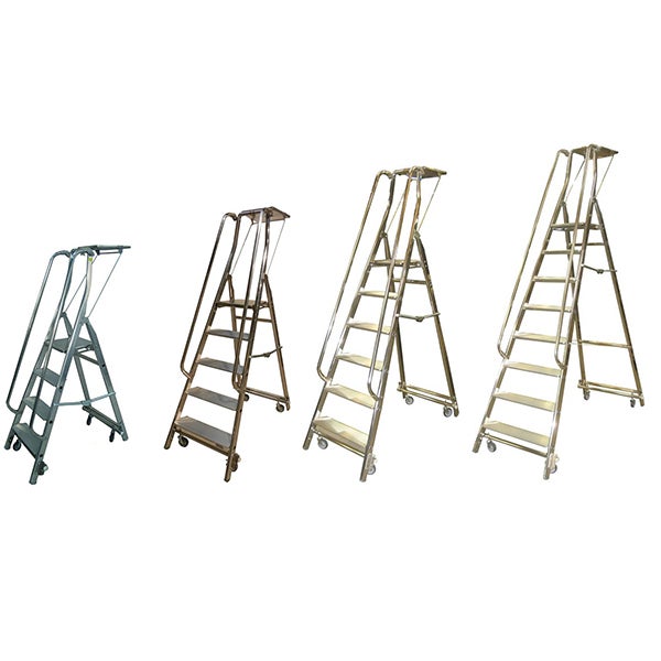 Escabeau roulant de 4 marches - Hauteur de travail maximale de 2.88m - 19404 - 5