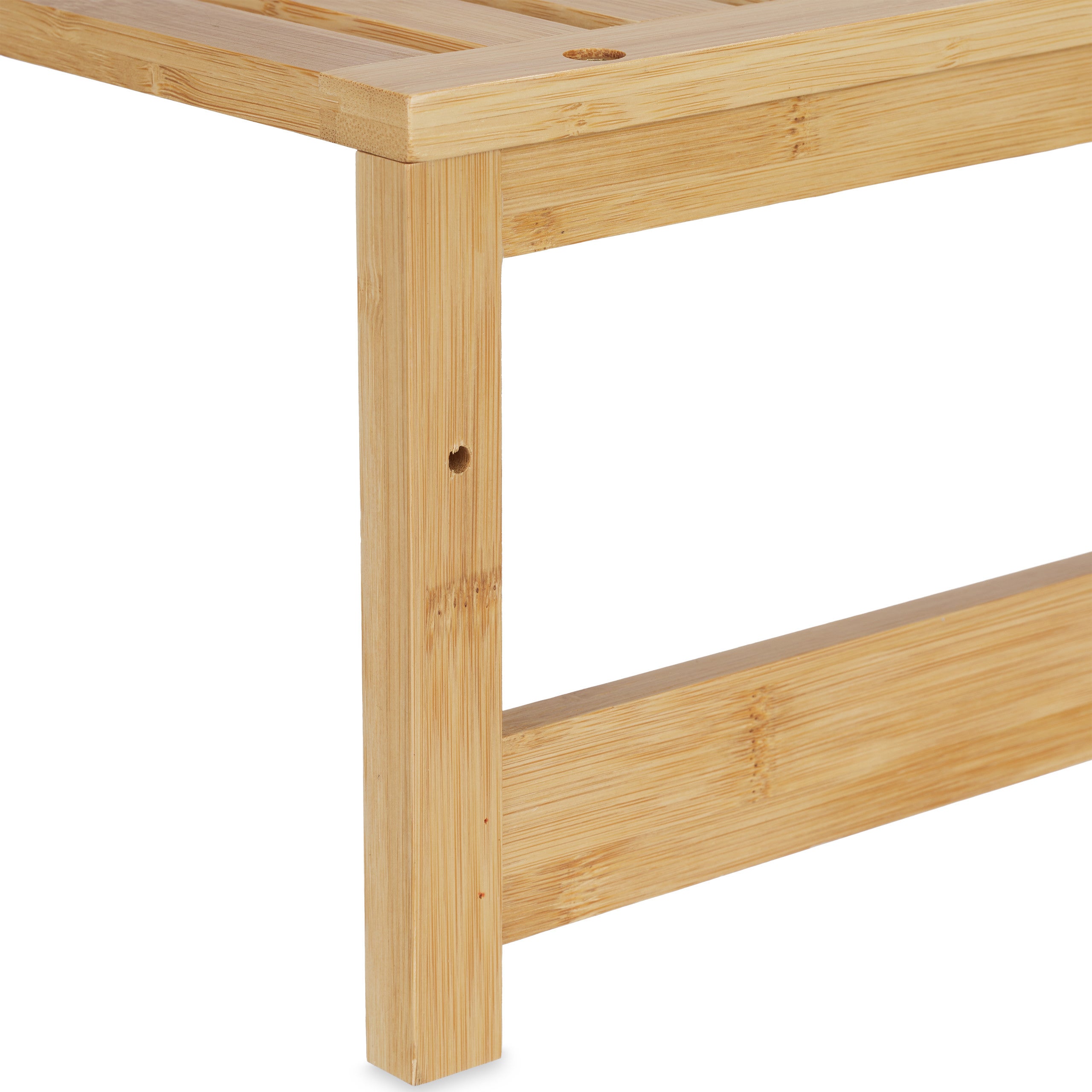 Relaxdays Mensola Appendiabiti, Attaccapanni con Ripiano, Bagno e Ingresso, 3 Ganci, Bambù, HLP 18x37,5x16 cm, Naturale - 7