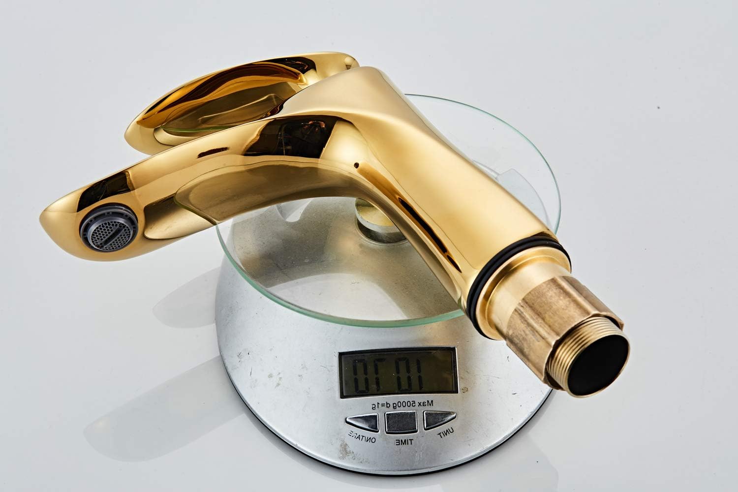 Robinet de lavabo pour salle de bain Mitigeur en laiton Fini or chrome doré Mitigeur avec lavabo - 5