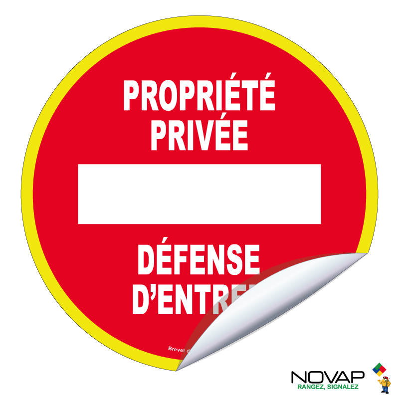AUA SIGNALETIQUE – Cartello Tondo Proprietà Privata Vietato Entrare – Diametro 200 Mm, Alluminio Dibond 3mm