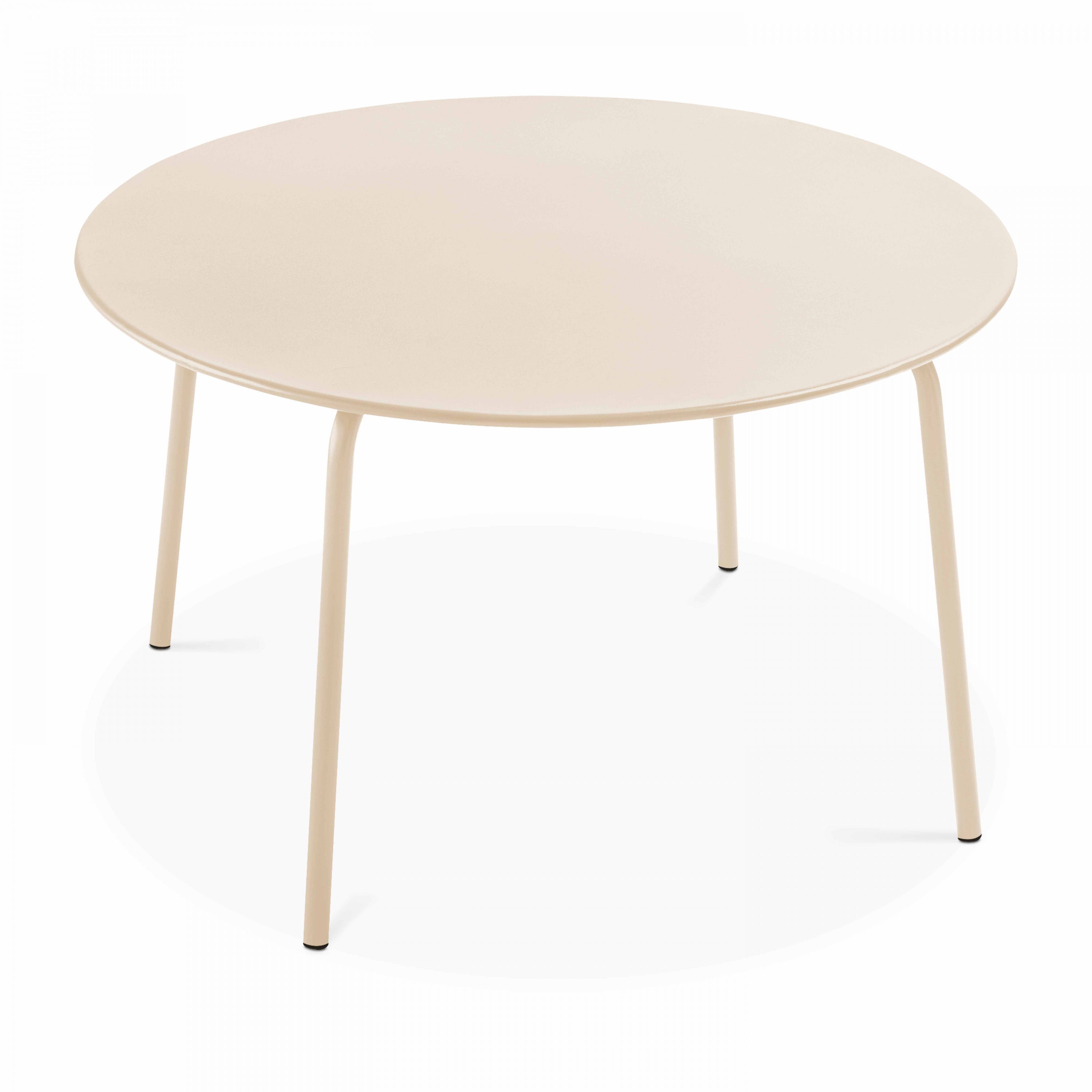 Lot De 2 Tables Basses Gigognes Ronde En Acier Rouge Palavas - Design Scandinave Moderne