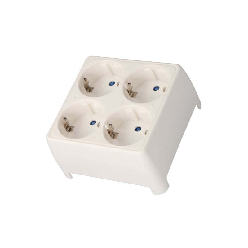 Multipresa Electraline 4p Univ. 10/16a-schuko Spina 10a Bianco - Foto 7