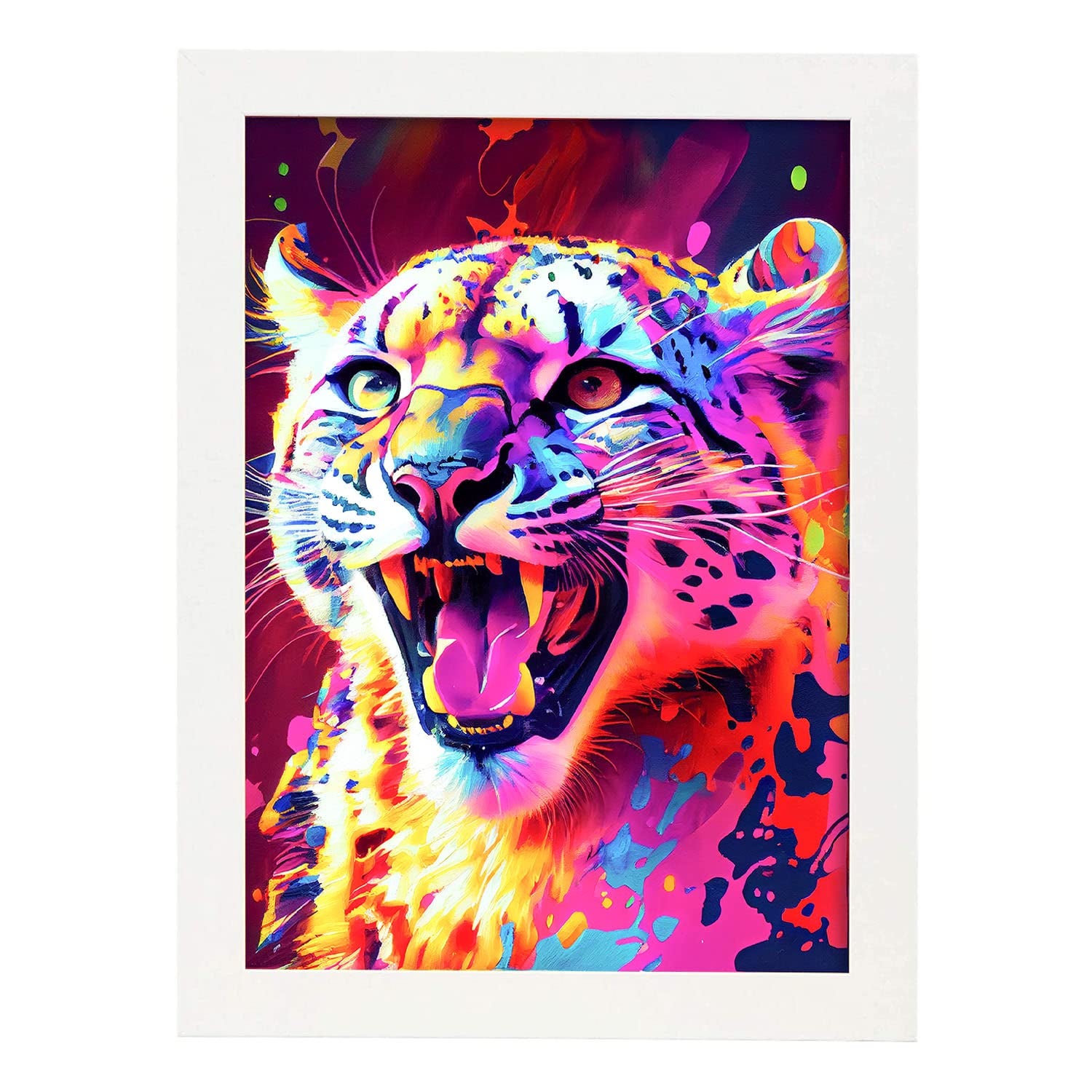 Nacnic Guépard Illustration Animale Colorée Impressions D'affiches D