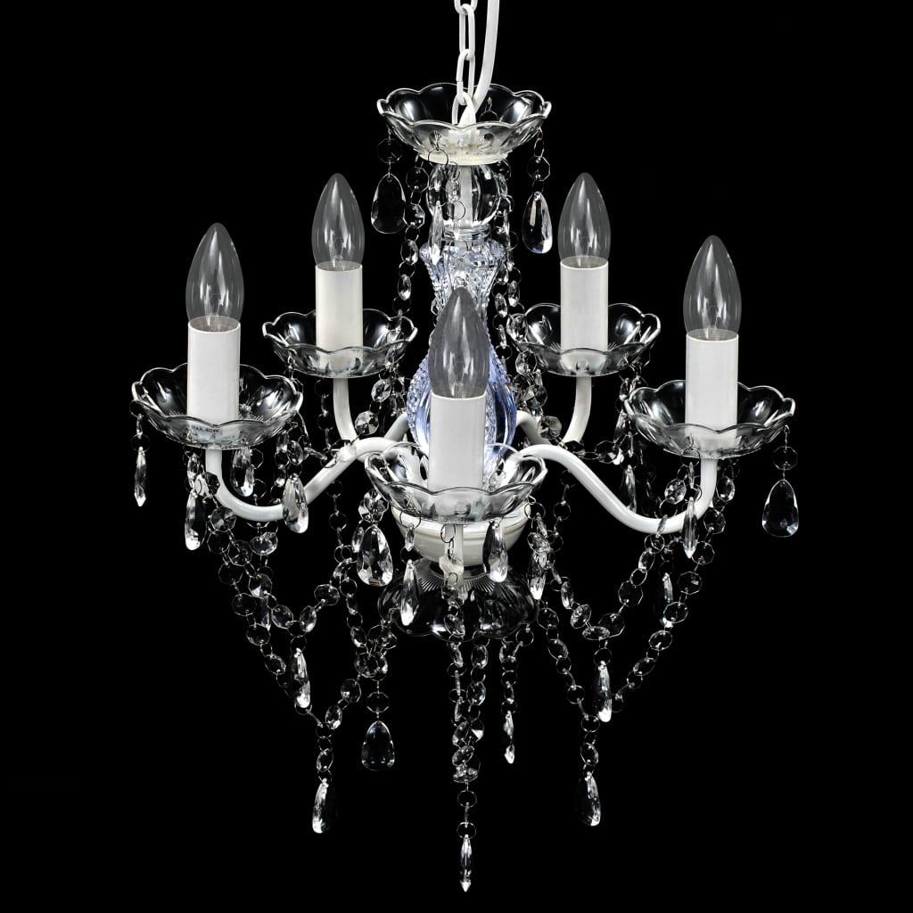 vidaXL Lustre 5 ampoules Transparent - 3