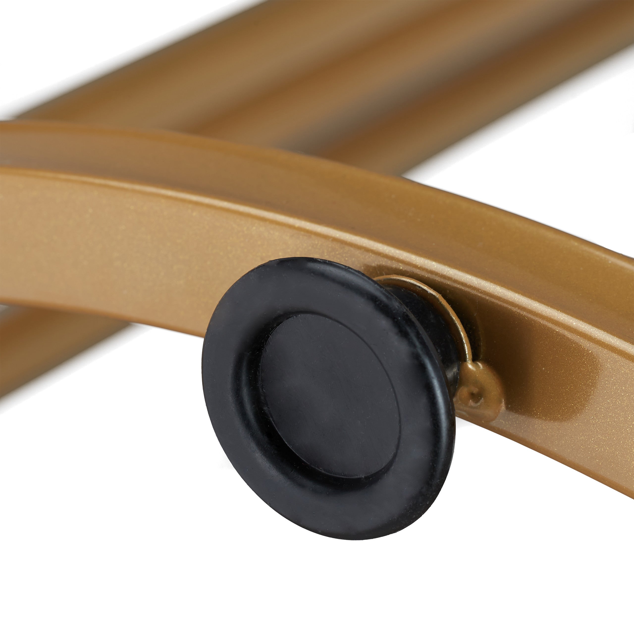 Table d’appoint MARMO, métal et MDF, bout de canapé rond, salon, couloir, HxD 51 x 41 cm, noir/doré, Relaxdays - 8