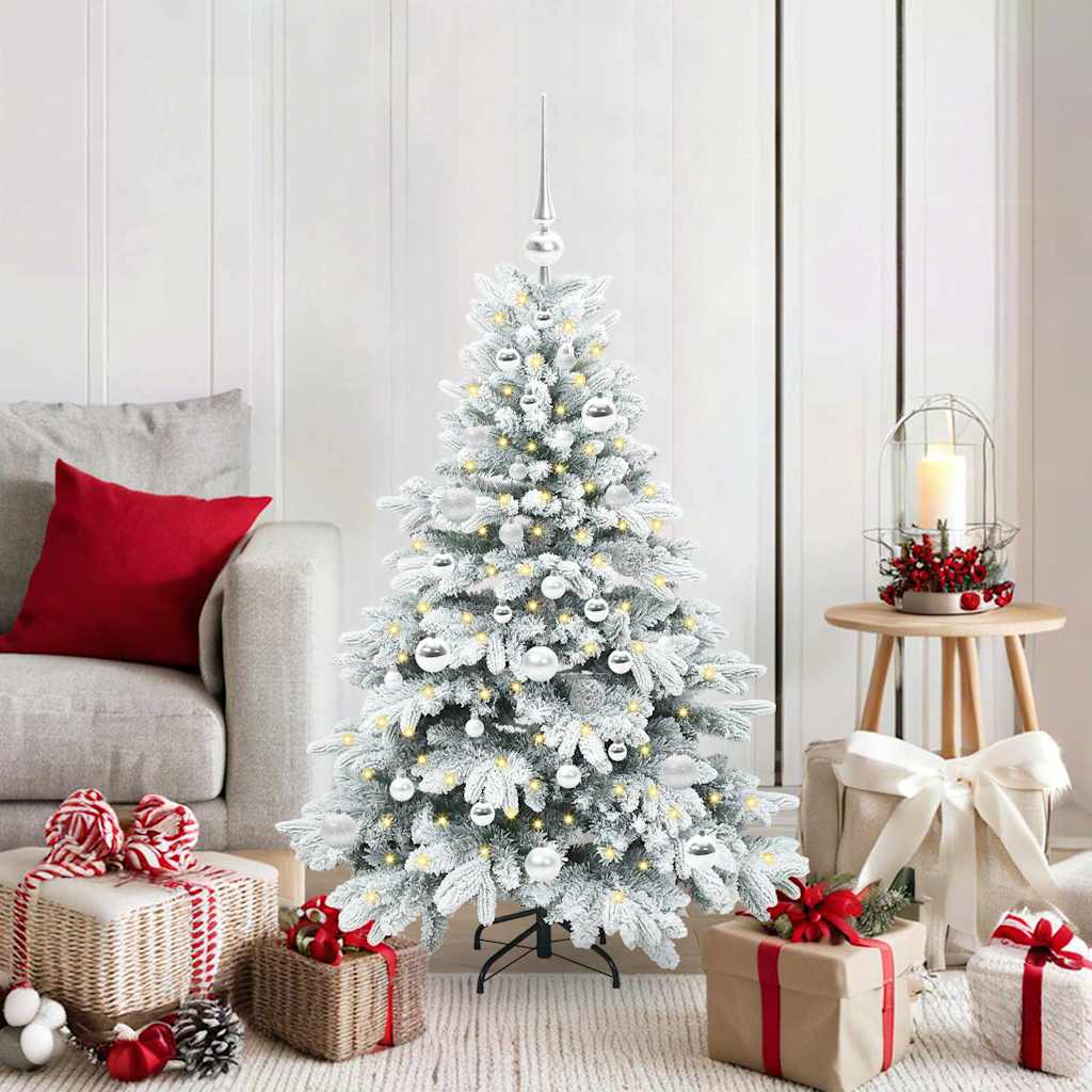 Sztuczna choinka z 150 diodami LED Zielony 120 cm PE i PVC