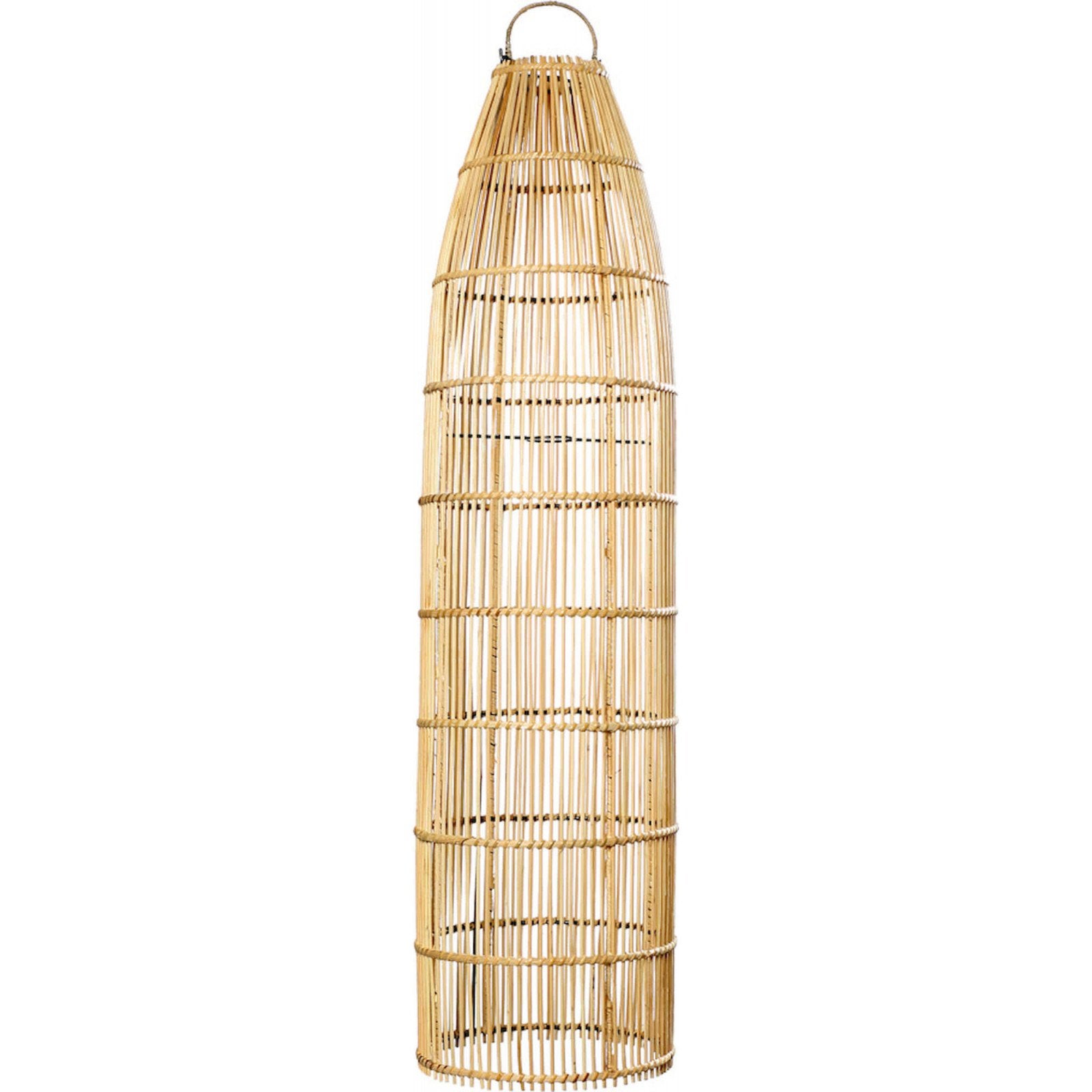 Abat jour fish trap pour ambiance zen 23 x 23 x 90 cm naturel leroy