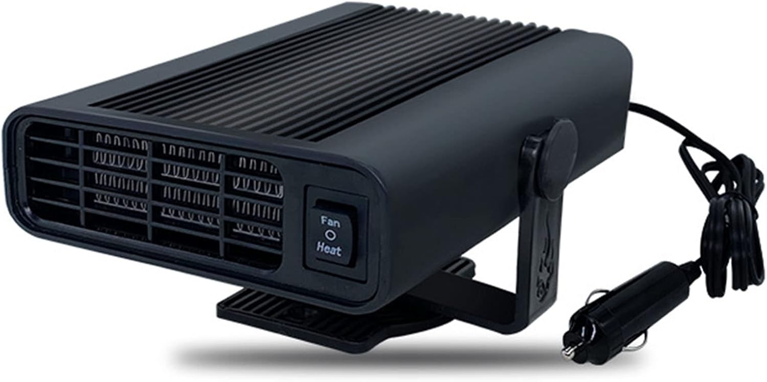 Chauffage Voiture 12V 150W 2-en-1 - Ventilateur été / Dégivrage Hiver - Portable, à Brancher Sur L'allume-cigare - Idéal Pour Petit Chauffage D'appoint