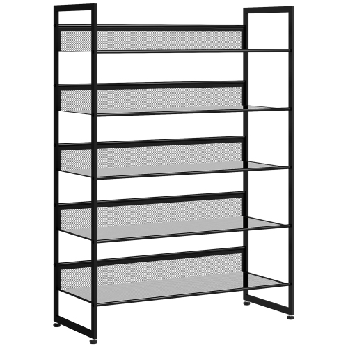 Scarpiera, Rack di Archiviazione Alta e Stretta, 5 Ripiani, 72 x 30 x 102 cm– ComfortXL
