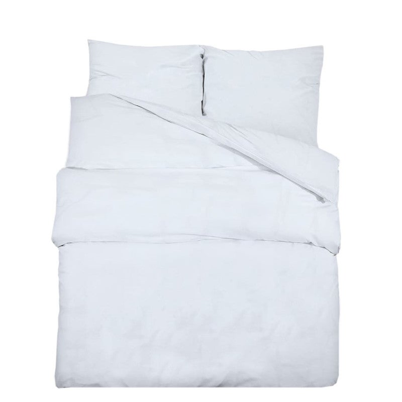 Ensemble de housse de couette Blanc 200x200 cm Microfibre - 2