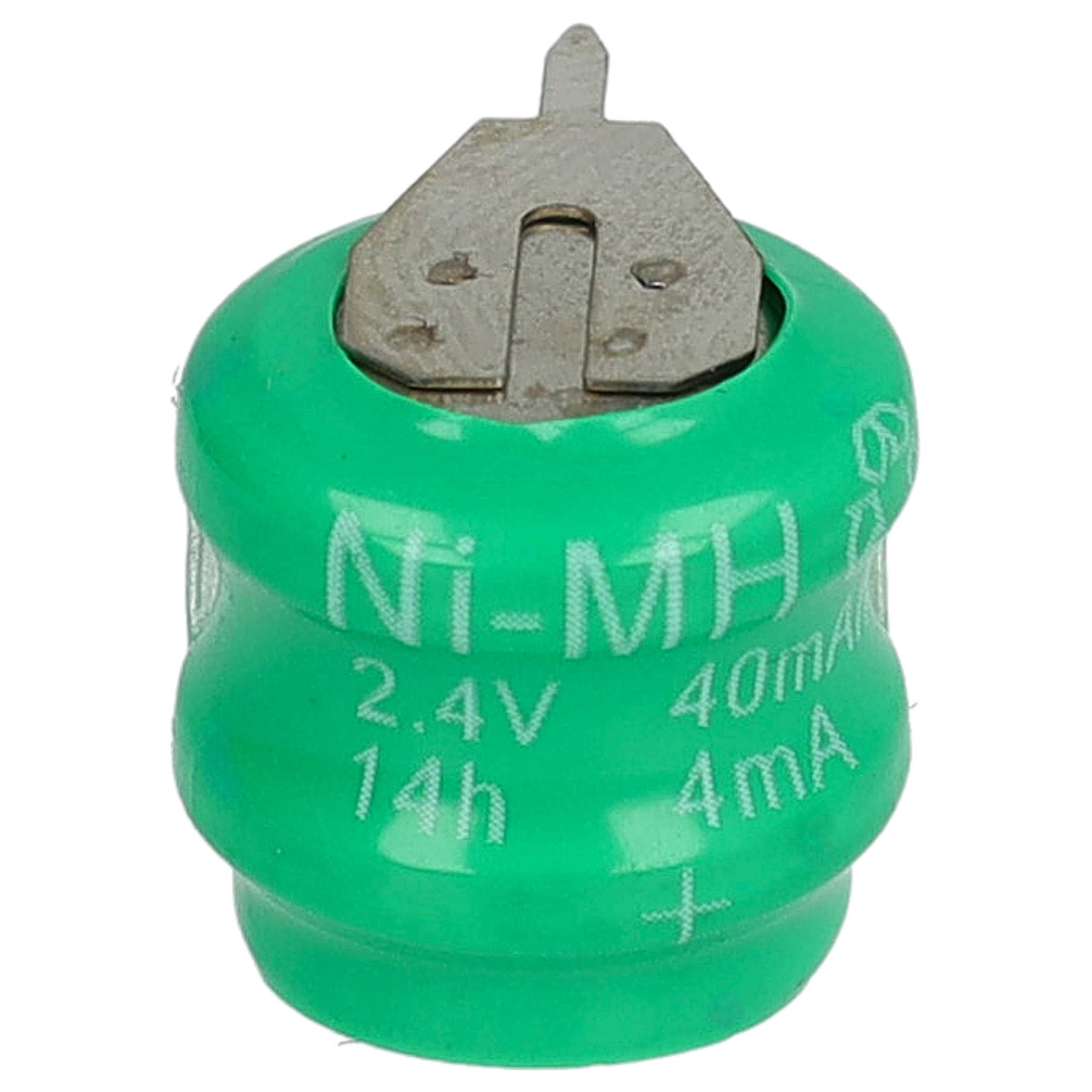 vhbw 5x NiMH pile bouton de remplacement pour type V40H 2 épingles 40mAh 2,4V convient pour les batteries de modélisme etc. - 3