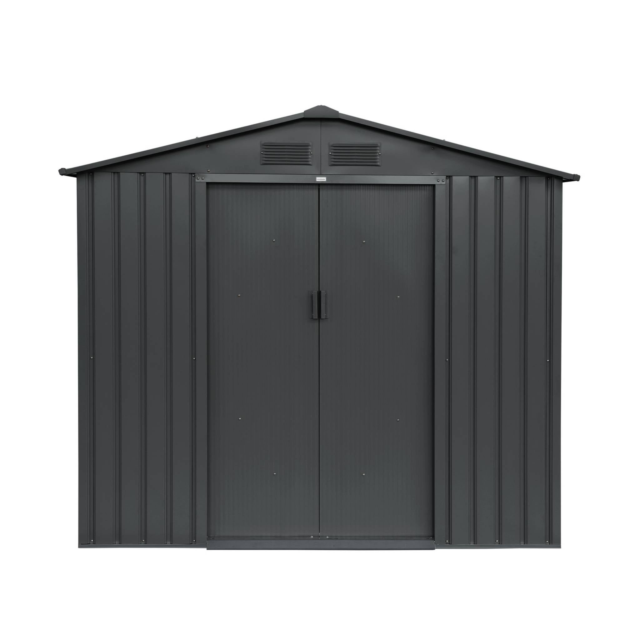 Abri de jardin en métal - Houtland. 2.71 m² anthracite - Cabane à outils avec double portes coulissantes. kit de - 6