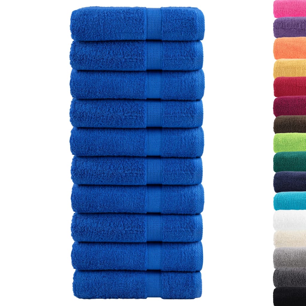 Asciugamani da bagno Premium SOLUND 10 pz Blu 100x150 cm 600 g/m² vidaXL - 2