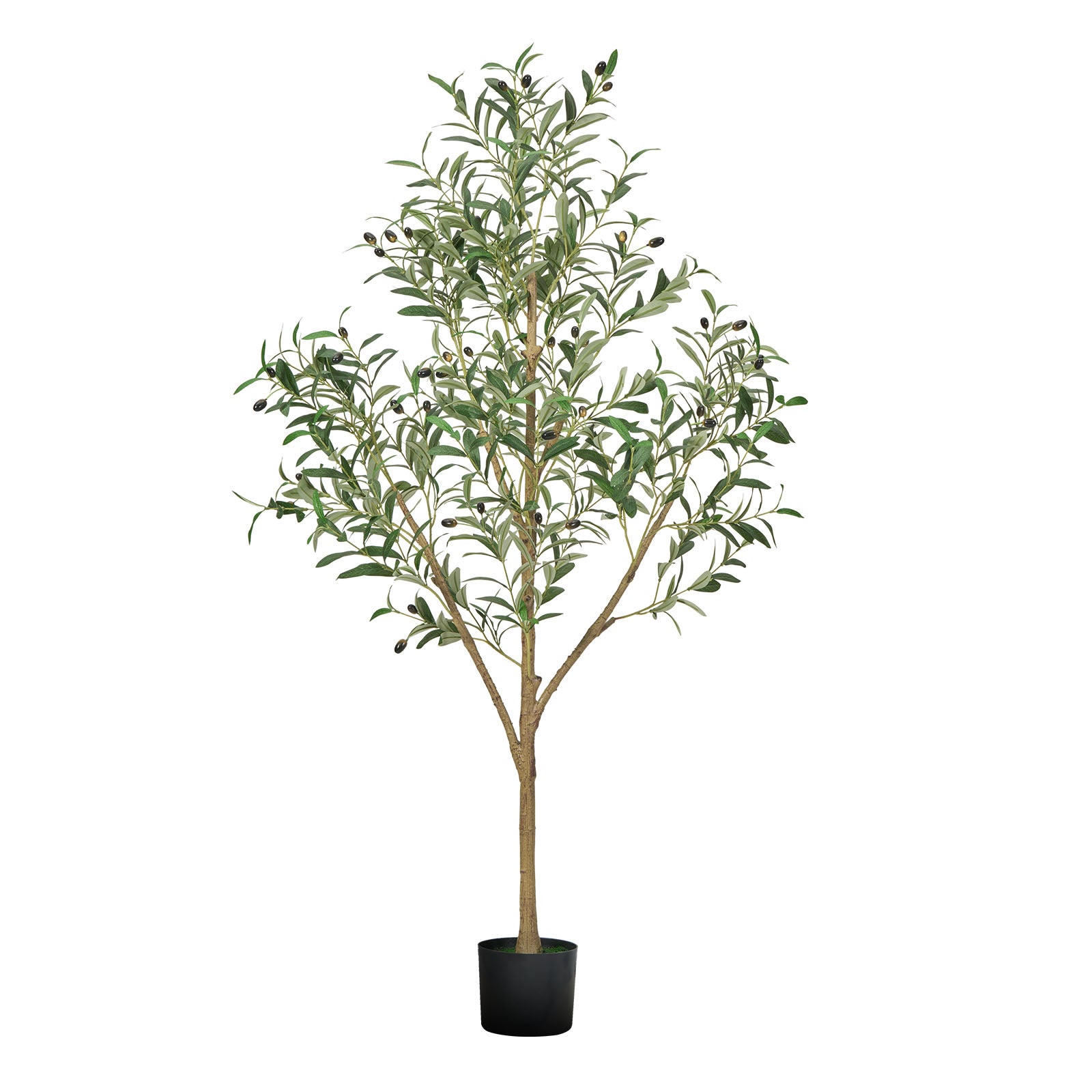 Arbre Artificiel,VEVOR 1,5 m,Plante Artificielle en PE Olivier Artificiel avec Pot Noir,pour Bureau,Chambre à Coucher,Décoration d'Intérieur - 9