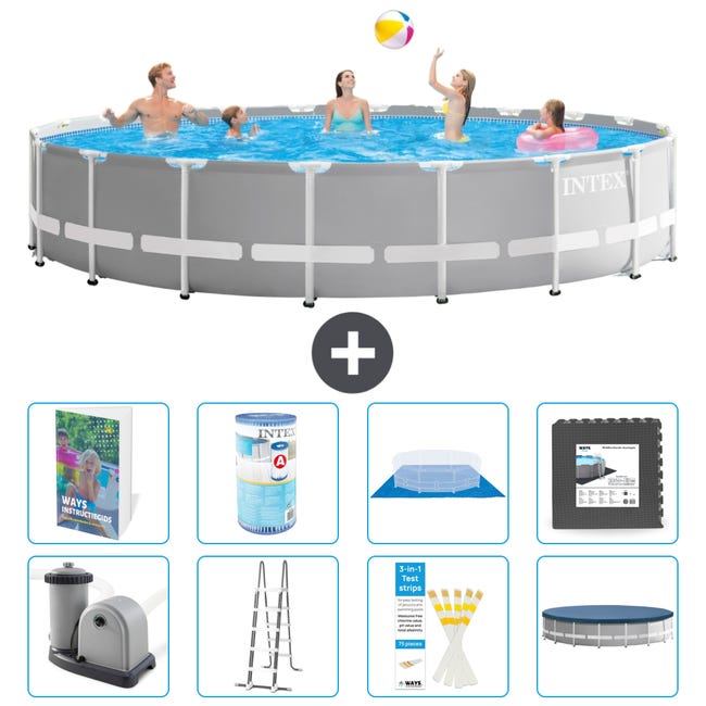 Intex Piscina Prism Frame Rotonda - 610x132 cm - 9-pezzi S563 | Leroy ...