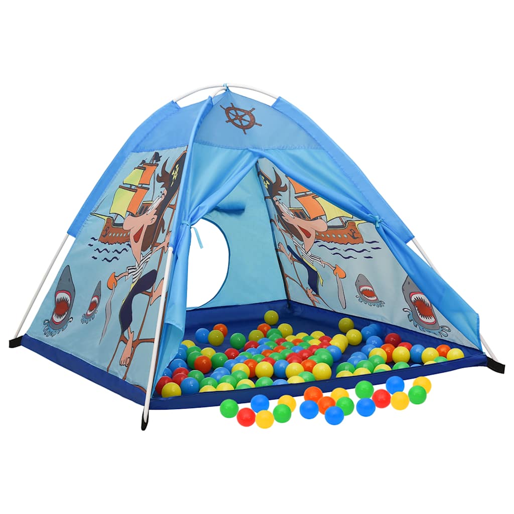 Tente de jeu pour enfants avec 250 balles Bleu 120x120x90 cm vidaXL - 2