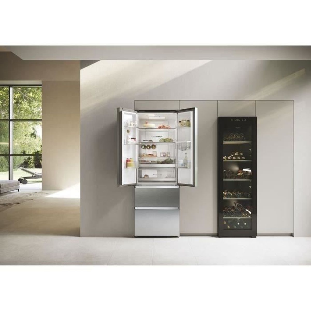 Réfrigérateur multiportes Haier 477 L Total No Frost compresseur Inverter 37 dB argent - 5