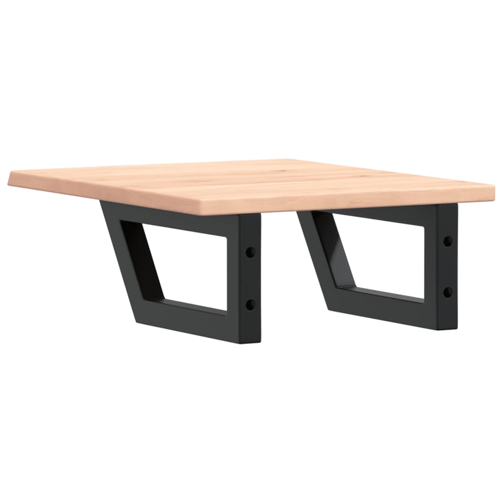 Maison Exclusive - Ripiano a Parete per Lavabo in Acciaio e Massello di Rovere - 6